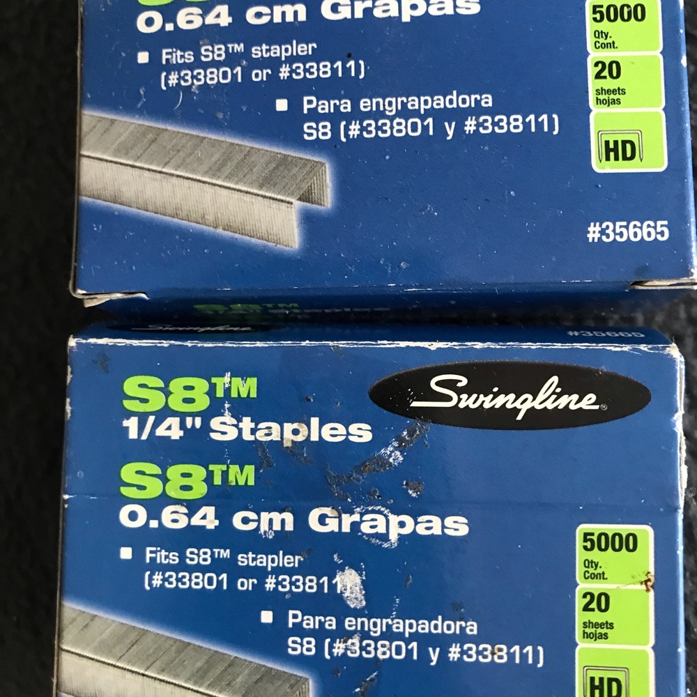 2 boxes 1/4 staples 5000 each box